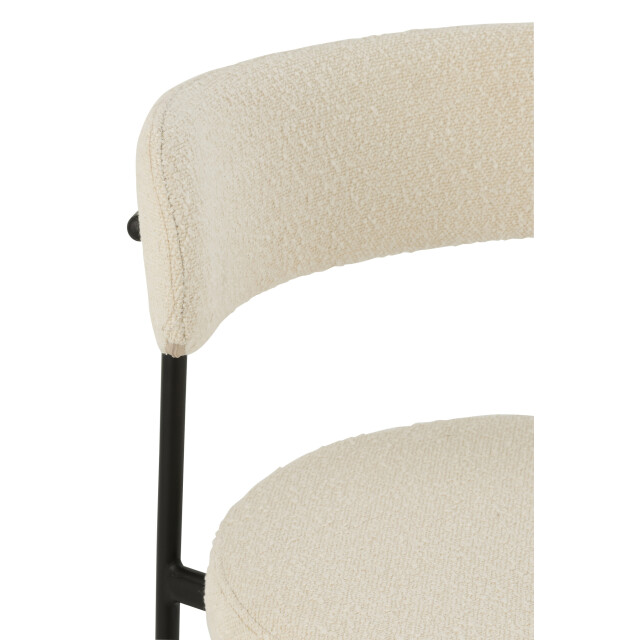 J-Line Bar chair boucle plywood/polyester white/black 50852 large