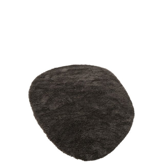 J-Line Rug fluffy polyester dark grey 56350 large
