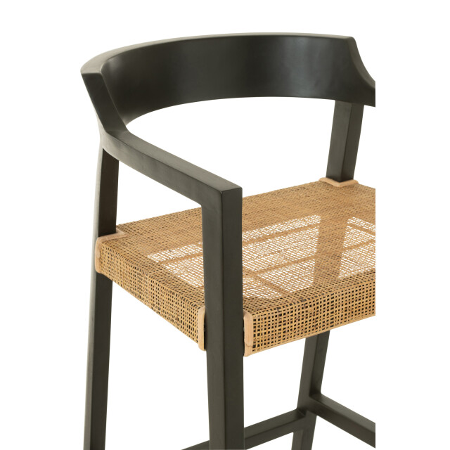 J-Line Barstool emma teak black/brown 43760 large