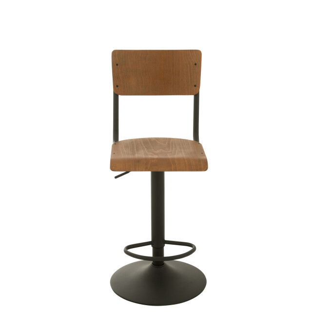 J-Line Barstool wood/metal brown 35001 large