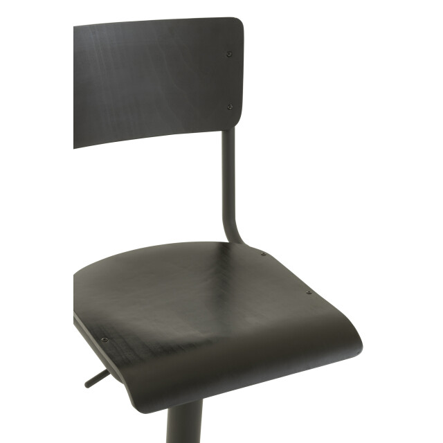 J-Line Barstool wood/metal black 35003 large