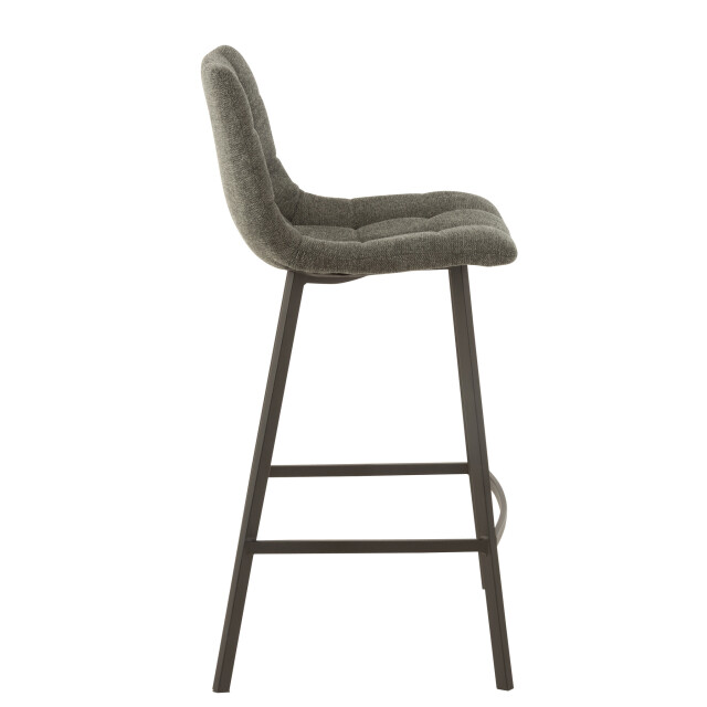 J-Line Barstool stephane textile/metal dark grey 15490 large