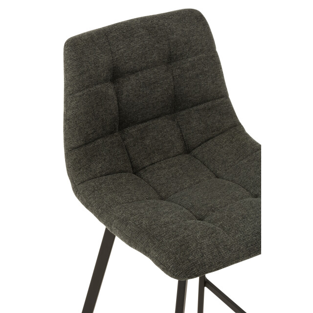 J-Line Barstool stephane textile/metal dark grey 15490 large