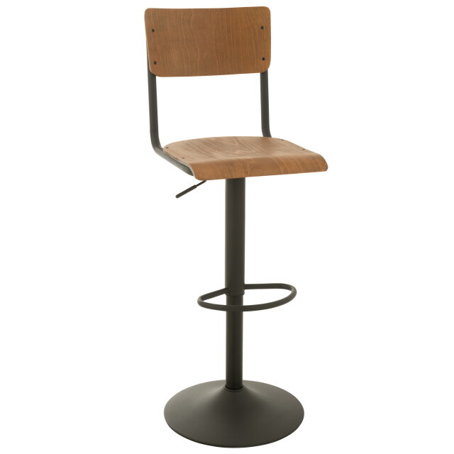 J-Line Barstool wood/metal brown 35001 large