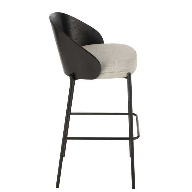 J-Line Bar chair lone ply wood/metal black/grey 45757 large