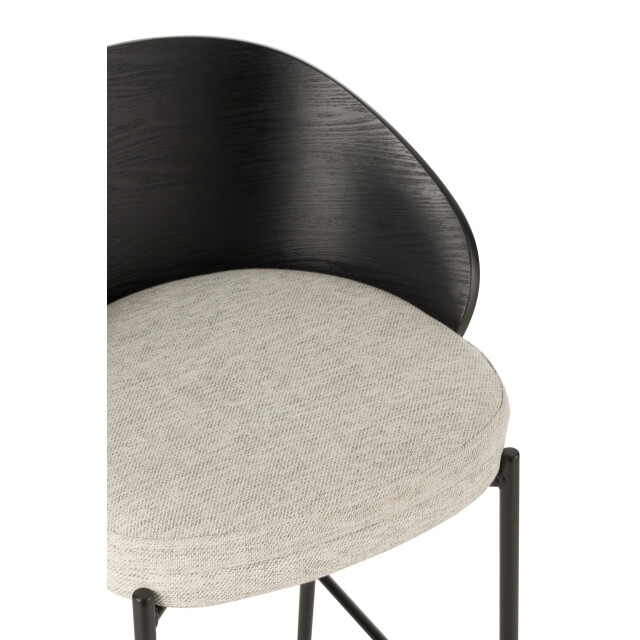 J-Line Bar chair lone ply wood/metal black/grey 45757 large