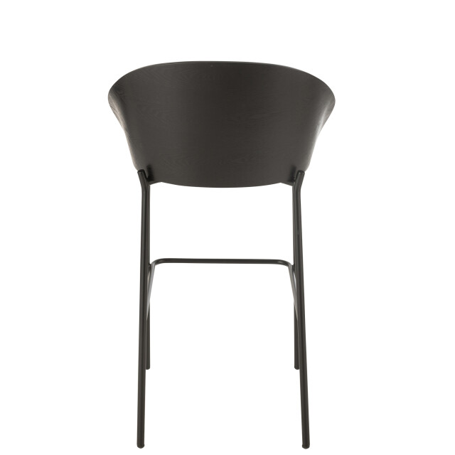 J-Line Bar chair lone ply wood/metal black/grey 45757 large