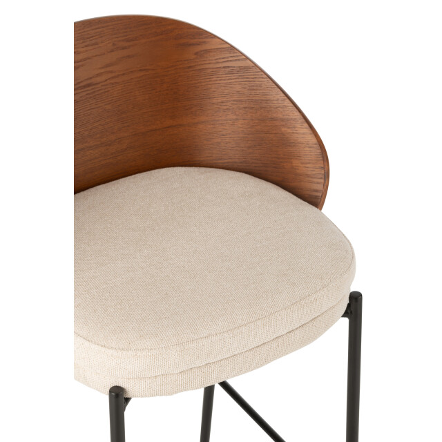 J-Line Bar chair lone ply wood/metal brown/beige 46027 large