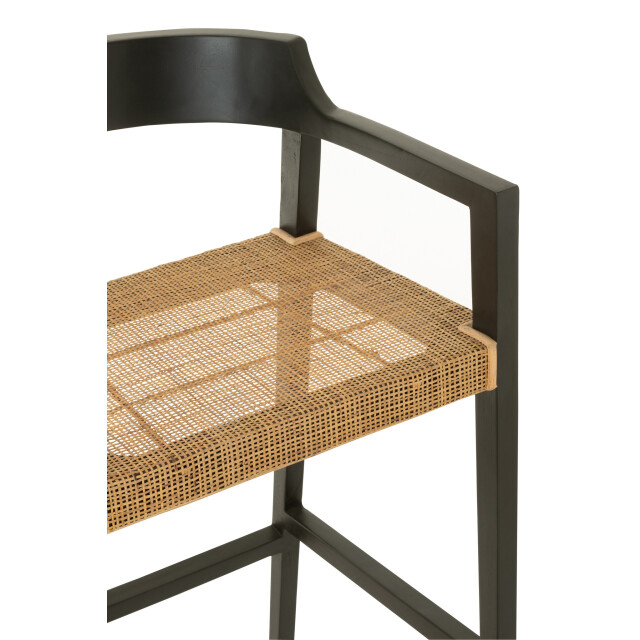 J-Line Barstool emma teak black/brown 43760 large