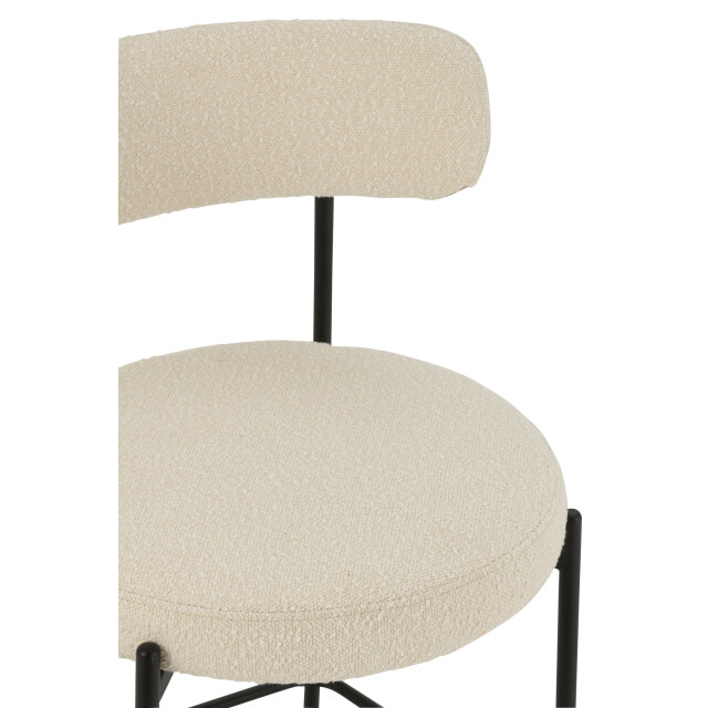 J-Line Bar chair boucle plywood/polyester white/black 50852 large