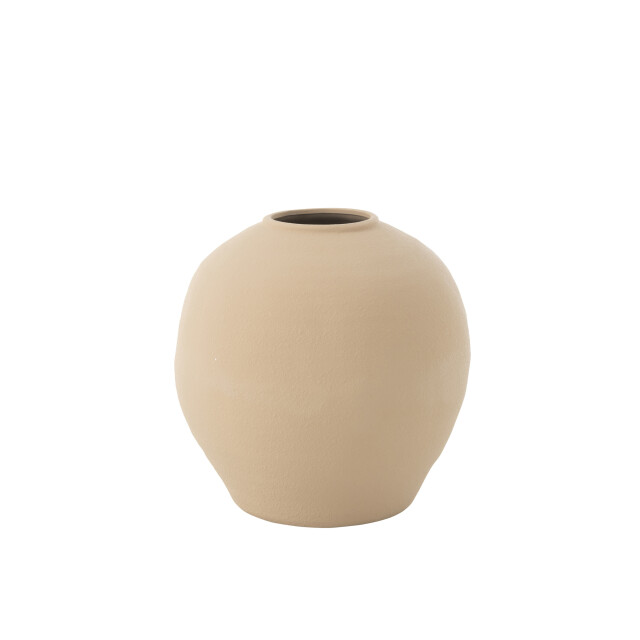 J-Line Vase cassia round clay natural large 53311 large