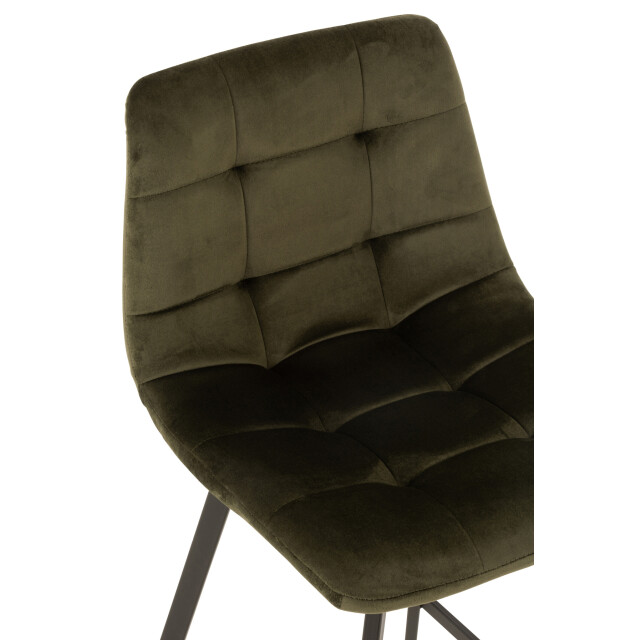 J-Line Barstool olivier textile/metal dark green 15493 large
