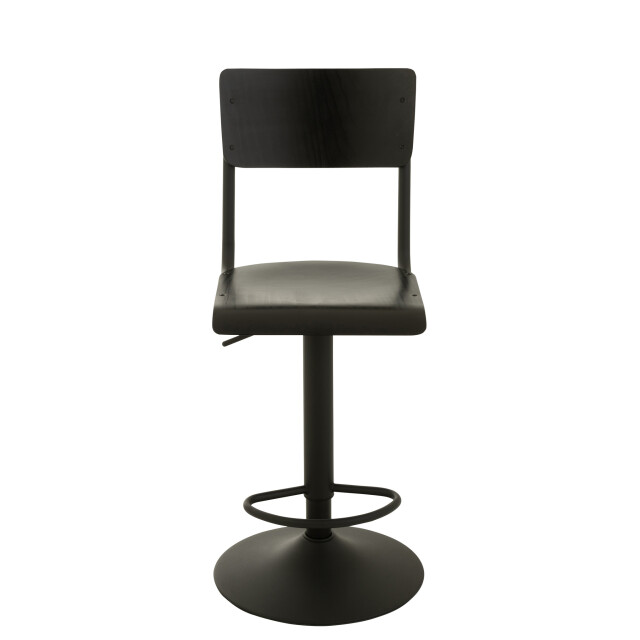 J-Line Barstool wood/metal black 35003 large