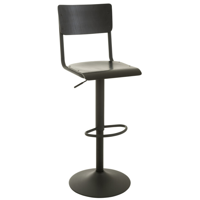 J-Line Barstool wood/metal black 35003 large