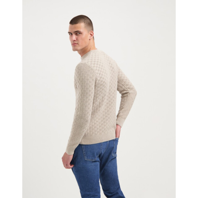 Saint Steve Barend 240486 20006 sand melange heren trui - 20006 Sand Melange/BAREND 240486 large