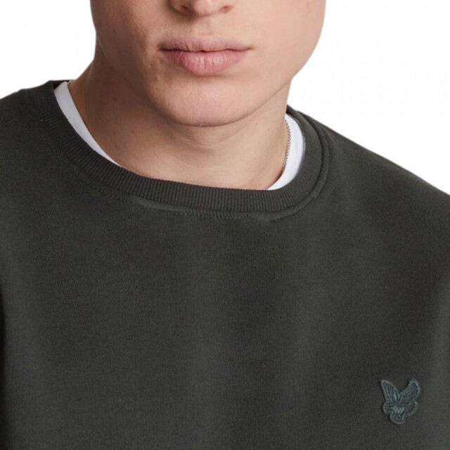Lyle and Scott Ml2255ton superfine crew gun metal  heren sweater Gun Metal/ML2255TON Superfine Crew large