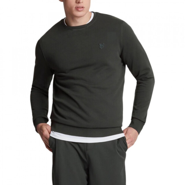 Lyle and Scott Ml2255ton superfine crew gun metal  heren sweater Gun Metal/ML2255TON Superfine Crew large