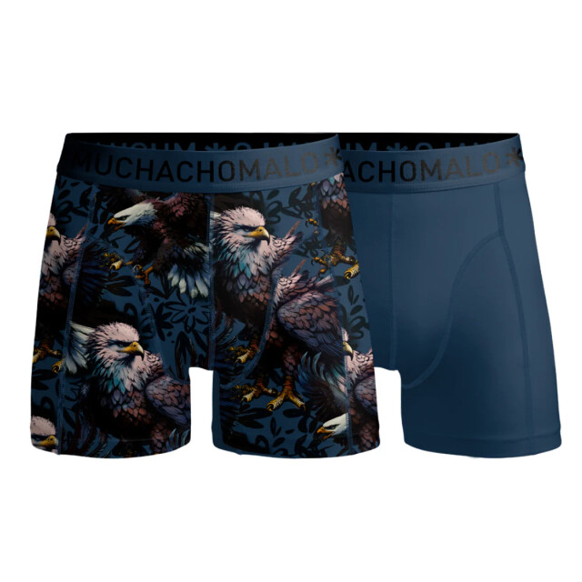 Muchachomalo Boys 2-pack boxer shorts print/solid EAGLE1010-01J large