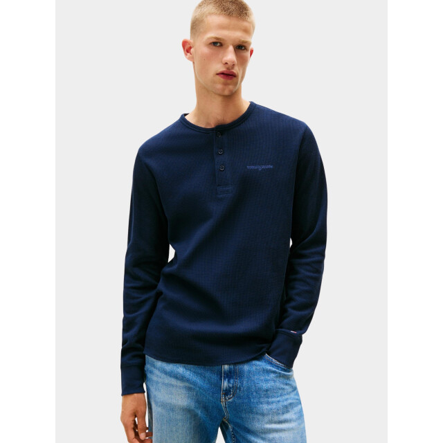 Tommy Hilfiger Polo lange mouw tjm slim waffle script henley dm0dm21812/c1g 199184 large