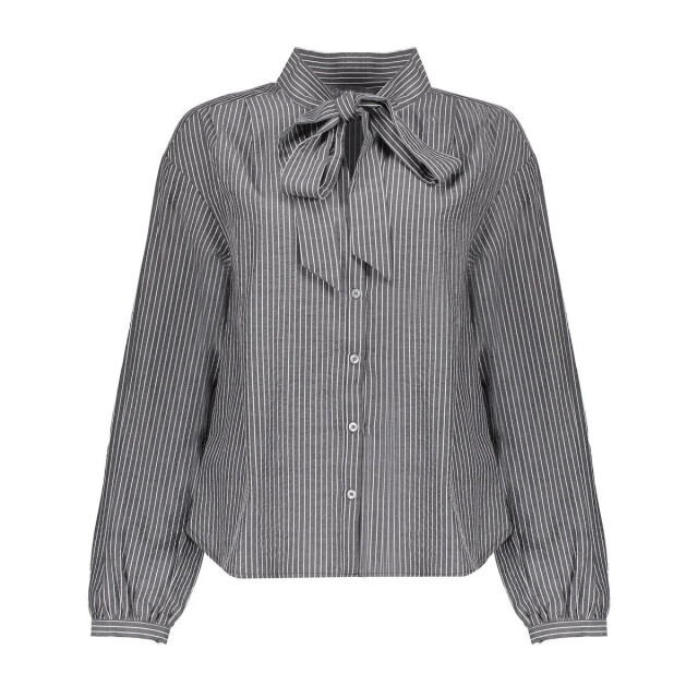 Geisha 53537-14 925 blouse stripes with bow grey/white 53537-14 925 large