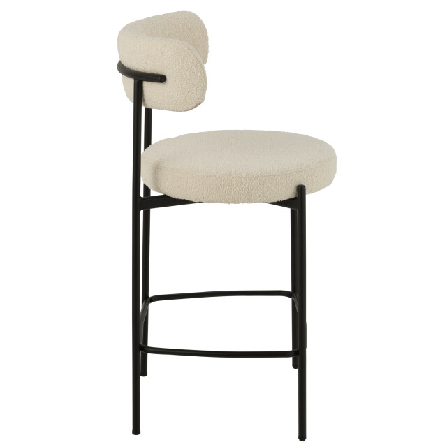 J-Line Bar chair boucle plywood/polyester white/black 50852 large