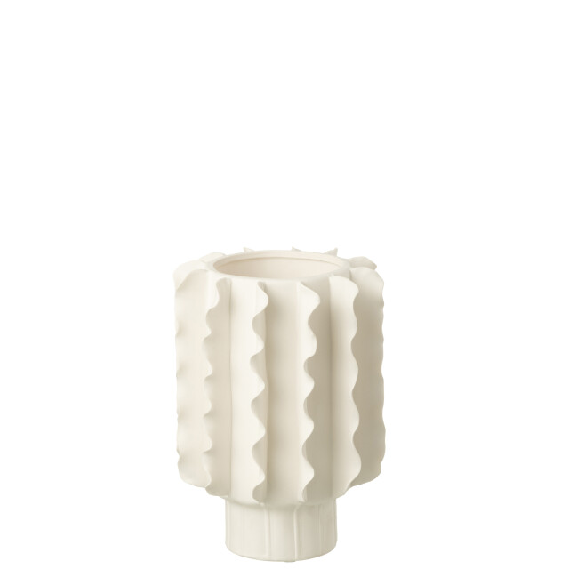 J-Line Vase helix round ceramic white medium 58559 large