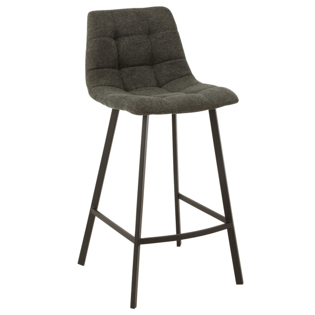 J-Line Barstool stephane textile/metal dark grey 15490 large