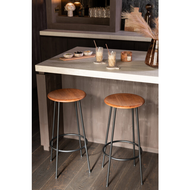 J-Line Bar chair neo steel natural/black 57498 large