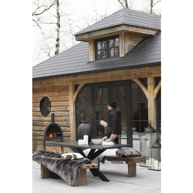 J-Line Bench rough recycled wood brown 88997 large