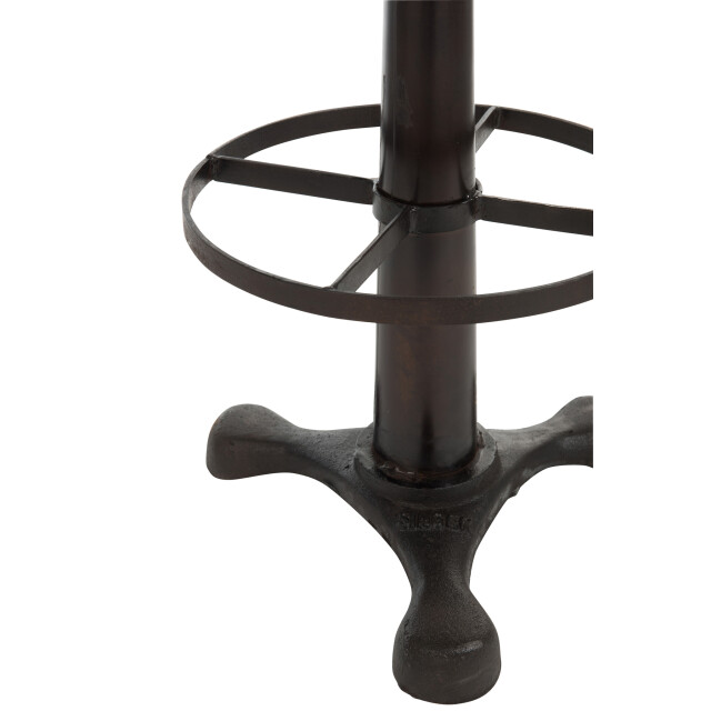 J-Line Bar stool leather/metal black 80071 large