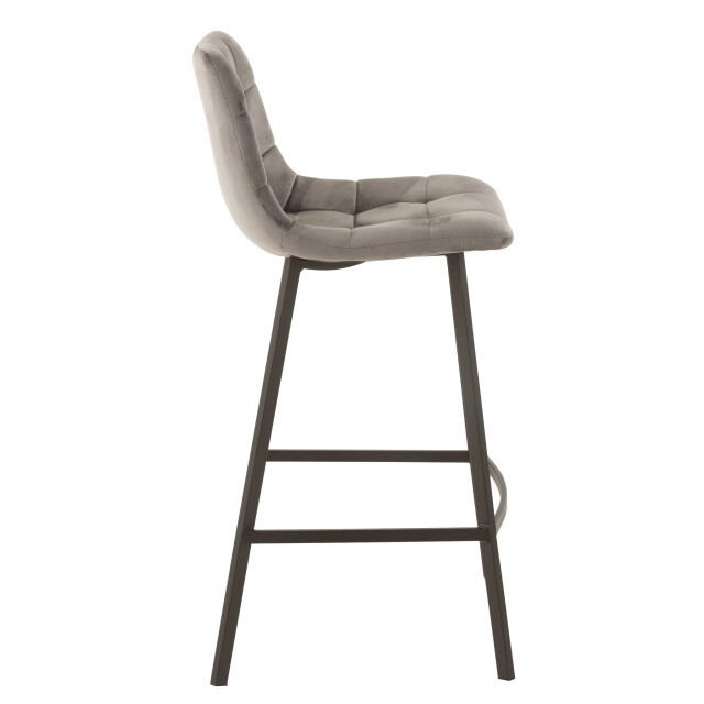 J-Line Barstool olivier textile/metal grey 15486 large