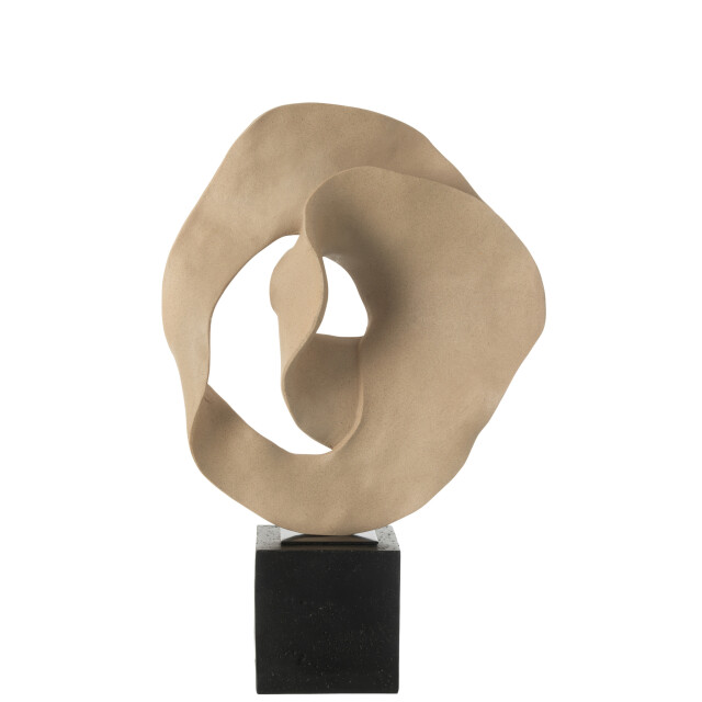 J-Line Deco abstract on base resin beige/black 50138 large