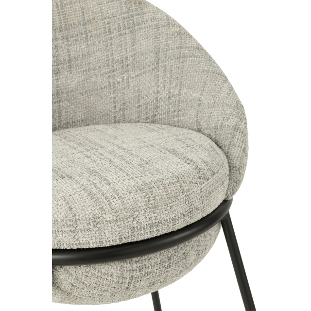 J-Line Bar stool bar stool with iron legs iron grey/black 55774 large