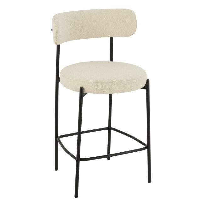 J-Line Bar chair boucle plywood/polyester white/black 50852 large