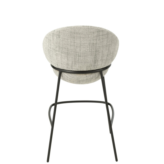 J-Line Bar stool bar stool with iron legs iron grey/black 55774 large