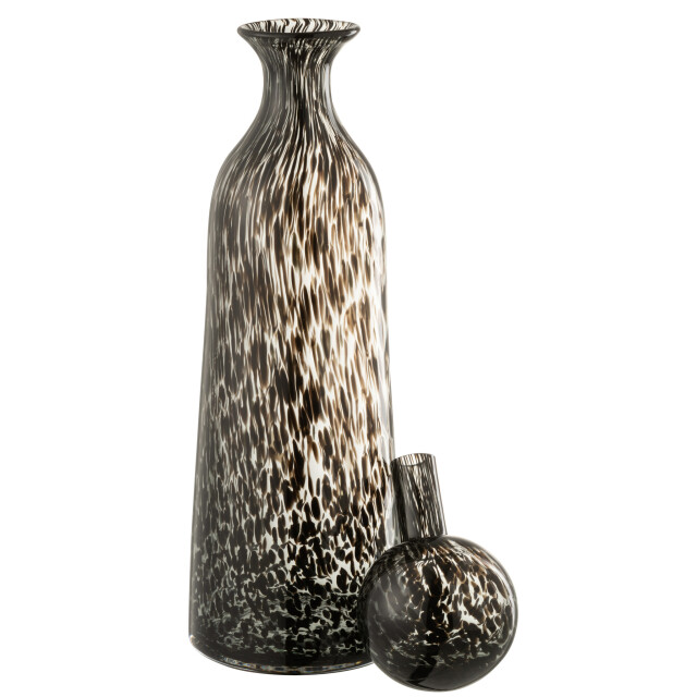 J-Line Bottle+plug dot decorative high glass black large 18644 large