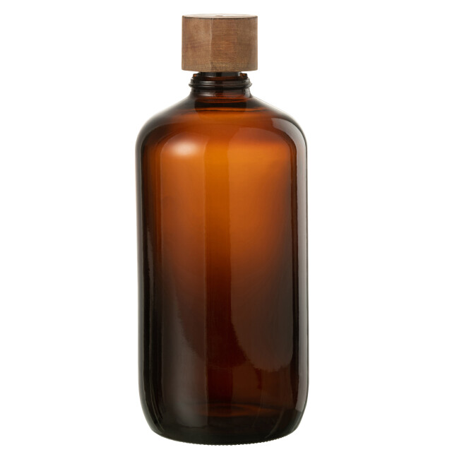 J-Line Bottle vintage glass brown 30908 large