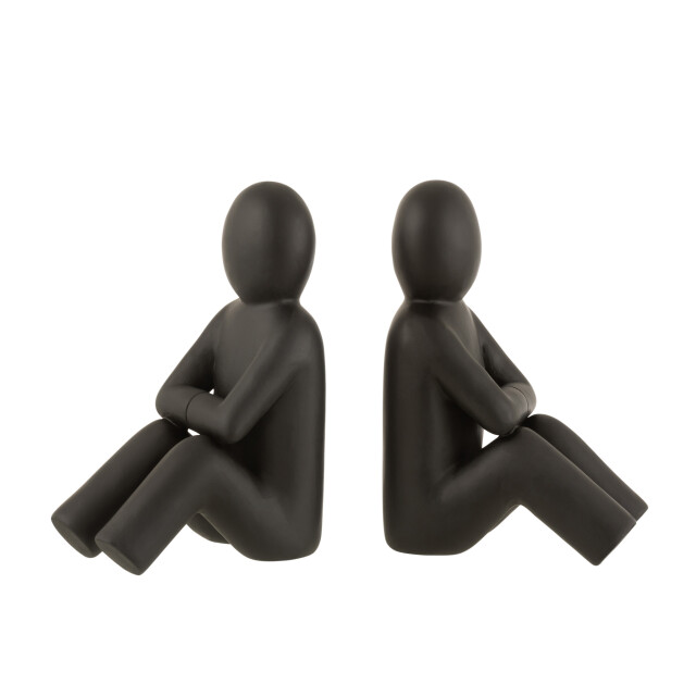 J-Line Set 2 bookend p'tit maurice poly black 16015 large