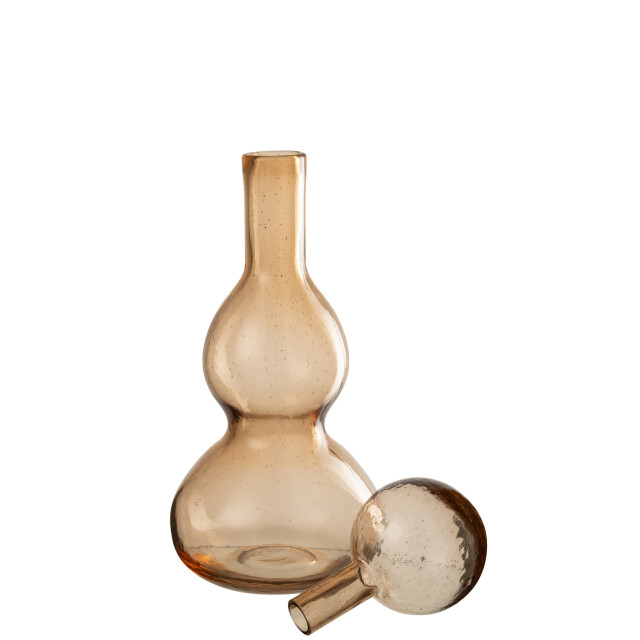 J-Line Bottle + stop carol glass caramel small 58058 large
