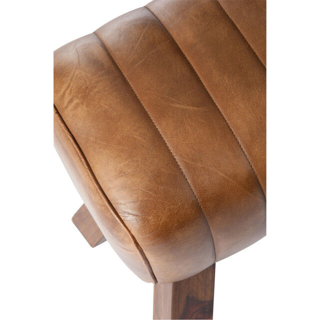 J-Line Gym bench leather/wood cognac 65008 large