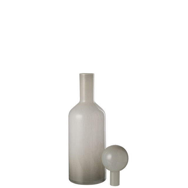 J-Line Vase bottle+cap plain glass white small 48023 large