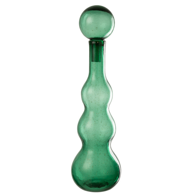 J-Line Bottle + stop carol glass emerald green large 58061 large