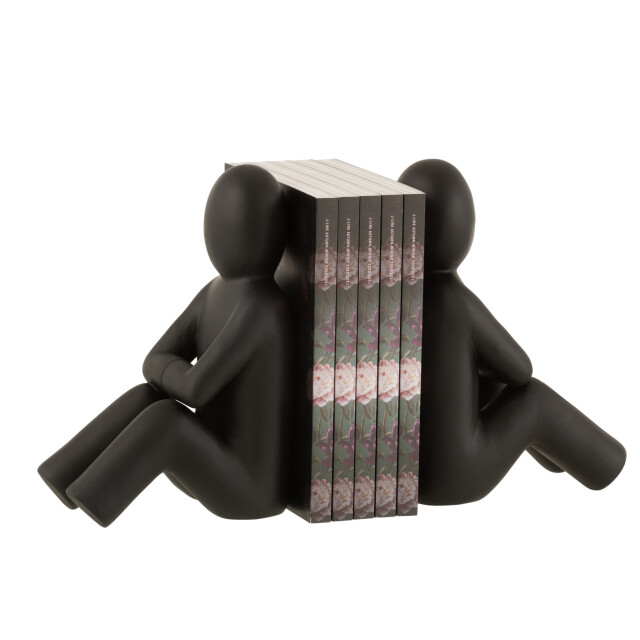 J-Line Set 2 bookend p'tit maurice poly black 16015 large