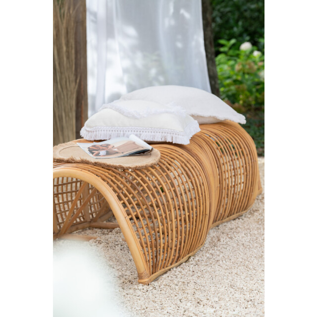 J-Line Bench roni rattan natural 11267 large