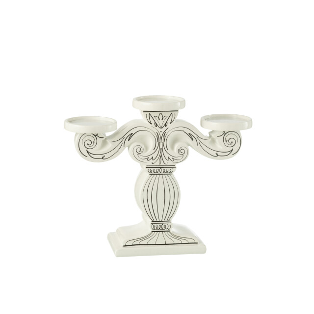 J-Line Chandelier dolomite white/black 49765 large