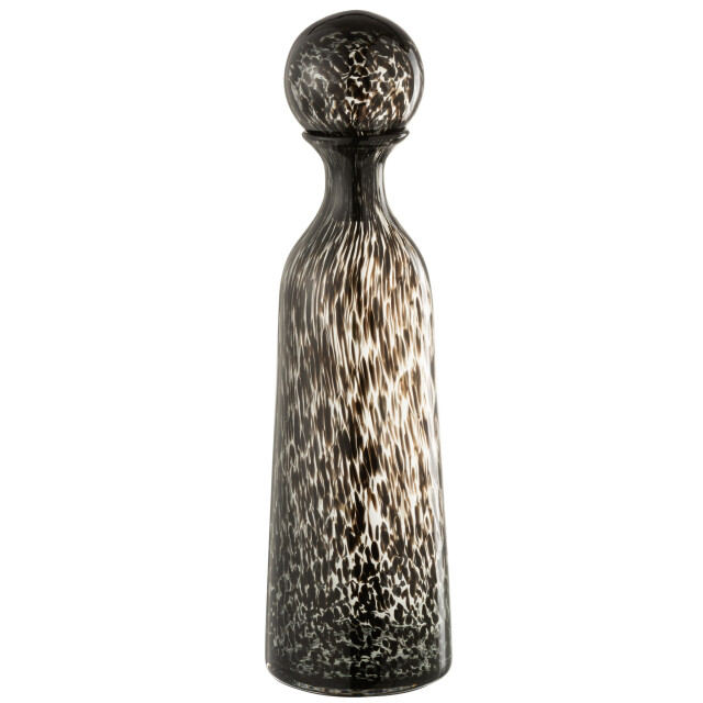 J-Line Bottle+plug dot decorative high glass black large 18644 large