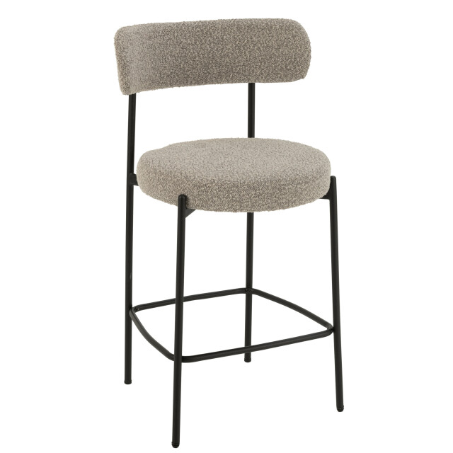 J-Line Bar chair boucle plywood/polyester grey/black 50857 large