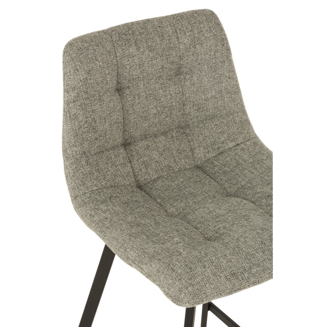 J-Line Barstool stephane textile/metal grey 15474 large