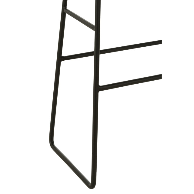 J-Line Stool rectangular recycle teak black large 40785 large