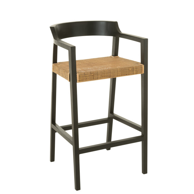 J-Line Barstool emma teak black/brown 43760 large